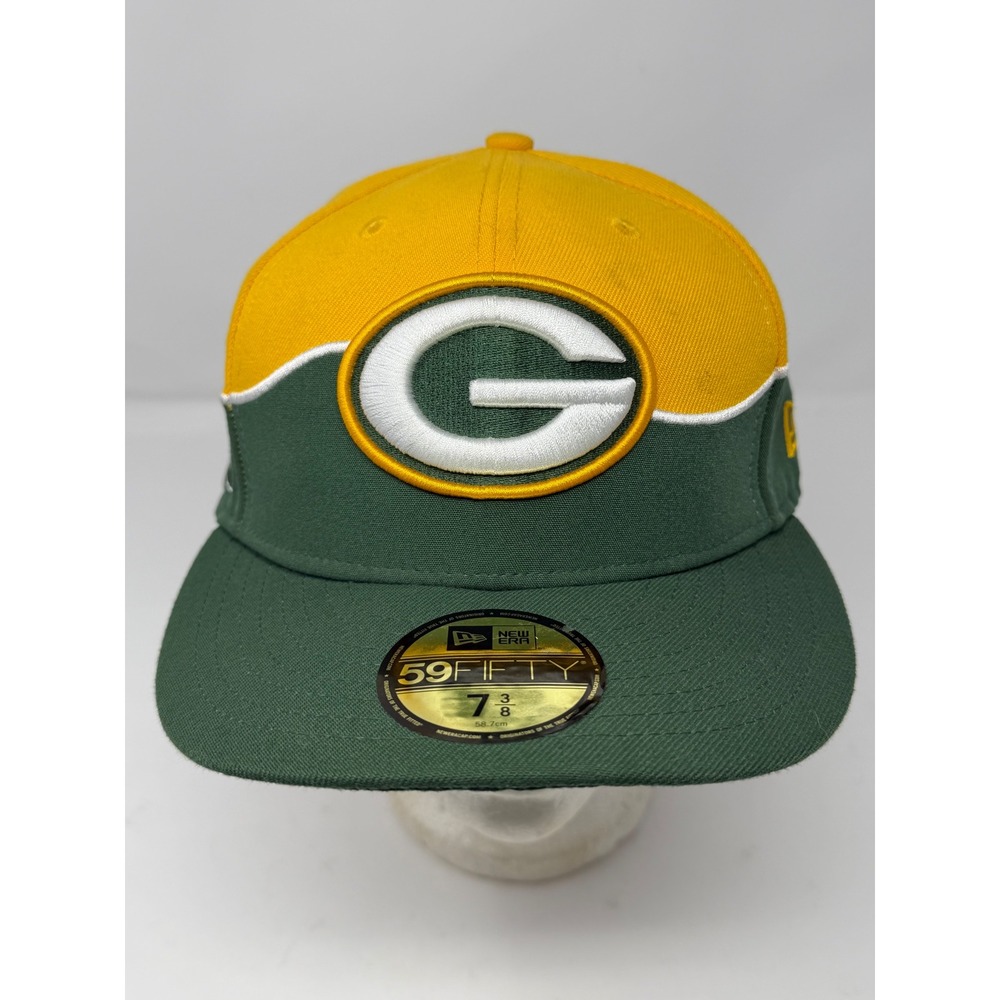 New Era 59FIFTY Green Bay Packers City Cluster Patch Hat Fitted 7 3/8 Two Tone - Picture 2 of 10